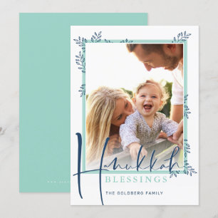 Cartão De Festividades Bênçãos BOTÂNICAS MODERNAS armações de névo