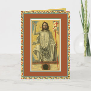 Cartão De Festividades Bênçãos da Páscoa Ressurreição Oração de Jesus Fer
