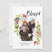 Bênçãos de aquarela floral e folhagem