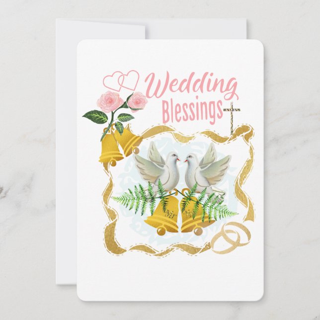 Cartão De Festividades Bênçãos de Casamento (Frente)