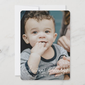 Cartão De Festividades Bênçãos de Natal Inscritos Religiosos