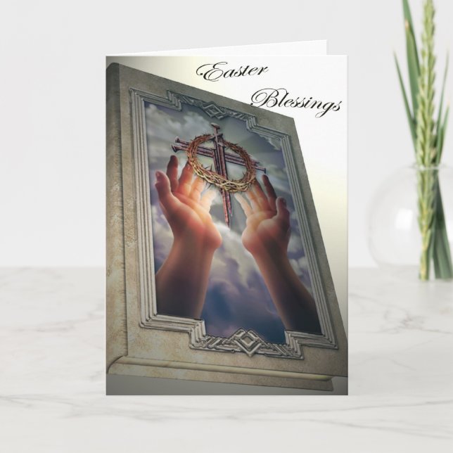Cartão De Festividades Bênçãos de páscoa (Frente)
