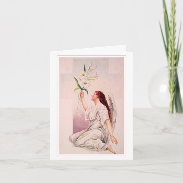 Cartão De Festividades Bênçãos de páscoa 1 John 2:25 Verso de Bíblia (Frente)