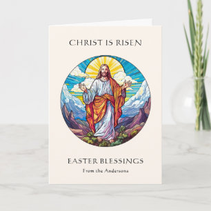 Cartão De Festividades Bênçãos de Páscoa Religiosas Jesus