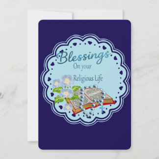 Cartão De Festividades Bênçãos em sua vida Religiosa.