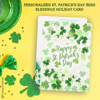 Bênçãos Irlandesas Personalizadas do Dia de São Pa
