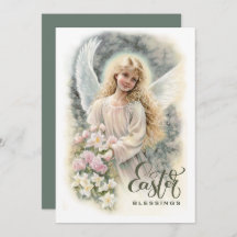 Bênçãos páscoas. Linda Religião Anjo