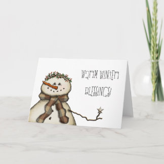 Cartão De Festividades Bênçãos Quentes De Inverno!