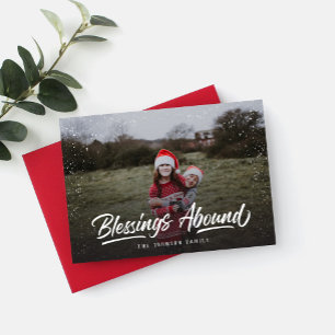 Cartão De Festividades Bênçãos Sobre Foto Religiosa De Natal