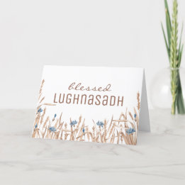 Cartão De Festividades Bendito Lughnasadh Dried Flower Field Wiccan