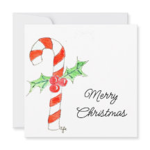 Bengala de Natal Com Azevinho