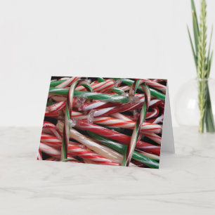 Cartão De Festividades Bengalas de Natal com Menta de Chocolate Festivo
