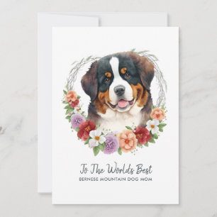 Cartão De Festividades Bernese Mountain Dog Dia da Mãe