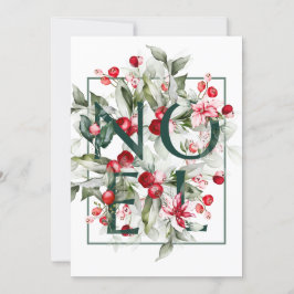 Cartão De Festividades Berries de inverno | Cartas de Natal | Feriado NOE