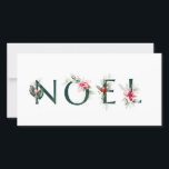 Cartão De Festividades Berries de inverno | Cartas de Natal | NOEL<br><div class="desc">Este cartão de Natal de bagas de inverno botânico tem letras florais verdes e vermelhas de floresta que soletram "NOEL" na frente. O verso tem uma saudação que diz: "QUE O MILAGRE DO NATAL ENCHA SEU CORAÇÃO COM MARAVILHA E ALEGRIA." Você pode personalizar com o(s) seu(s) nome(s) de família e...</div>