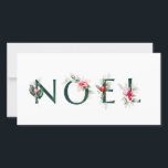 Cartão De Festividades Berries de inverno | Cartas de Natal | NOEL<br><div class="desc">Este cartão de Natal de bagas de inverno botânico tem letras florais verdes e vermelhas de floresta que soletram "NOEL" na frente. O verso tem uma saudação que diz: "QUE O MILAGRE DO NATAL ENCHA SEU CORAÇÃO COM MARAVILHA E ALEGRIA." Você pode personalizar com o(s) seu(s) nome(s) de família e...</div>