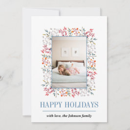 Cartão De Festividades Berry, fronteira foliar Feriados Felizes Foto de N