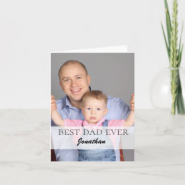 Cartão De Festividades Best Dad Ever Name Quote Family Design