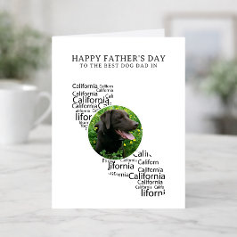 Cartão De Festividades Best Dog Dad in California Father’s Day Photo 