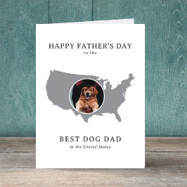 Cartão De Festividades Best Dog Dad in the USA Photo Father's Day
