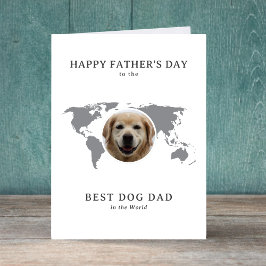 Cartão De Festividades Best Dog Dad in the World Father's Day Photo 