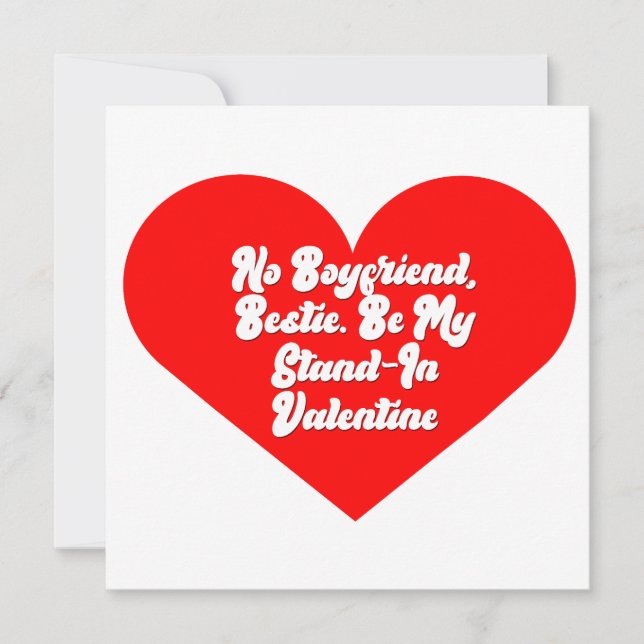 Cartão De Festividades Best Friend Stand-In Valentine Card (Frente)