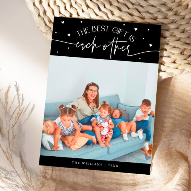 Cartão De Festividades Best Gift Black Valentines Day Photo (Criador carregado)