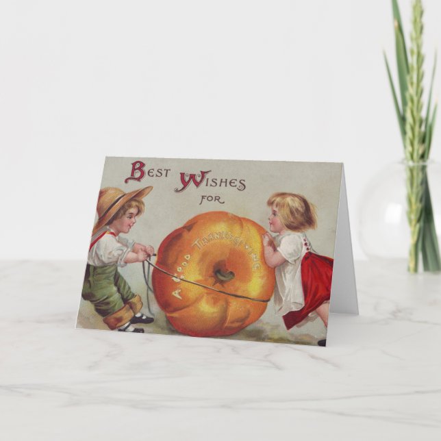 Cartão De Festividades Best Wishes for a Good Thanksgiving (Frente)