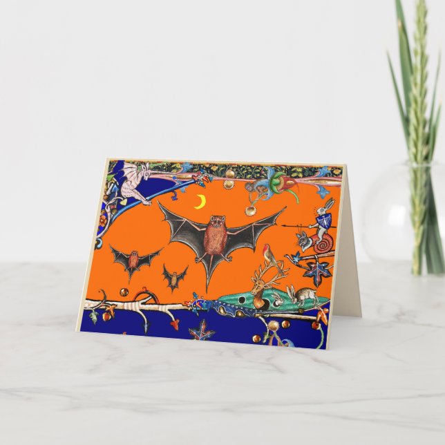 CARTÃO DE FESTIVIDADES BESTIÁRIO MÉDIO, BATATA DE VOO, ANIMAL DA MATA (Frente)