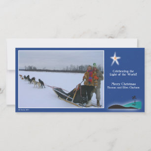 Cartão De Festividades Bethlehem Star over desert Photo Card
