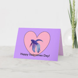 Cartão De Festividades Betta Fish Valentine's Card