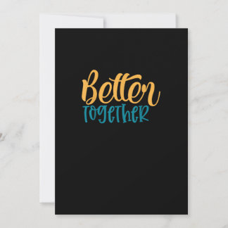 Cartão De Festividades Better Off Together Quote Positive Minimal Design