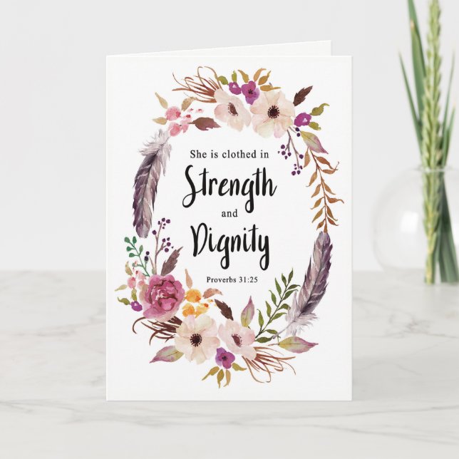 Cartão De Festividades Bible Verse Greeting Card, Thanksgiving card (Frente)