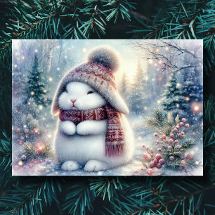 Cartão De Festividades Bíblia Cristã Bunny KJV Verse