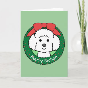 Cartão De Festividades Bichon Frise Christmas