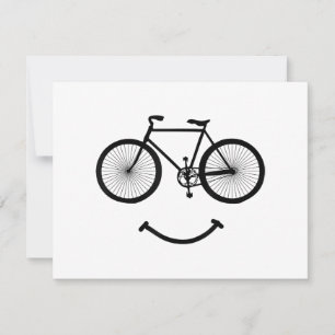 Cartão De Festividades Bicicleta e Andando de bicicleta de T-Shirt Blac
