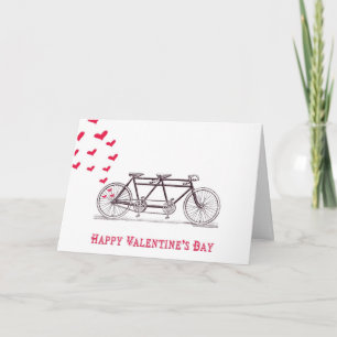 Cartão De Festividades Bicycle Built for Two Valentine's Day Card