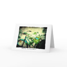 Bicycle Christmas Grunge