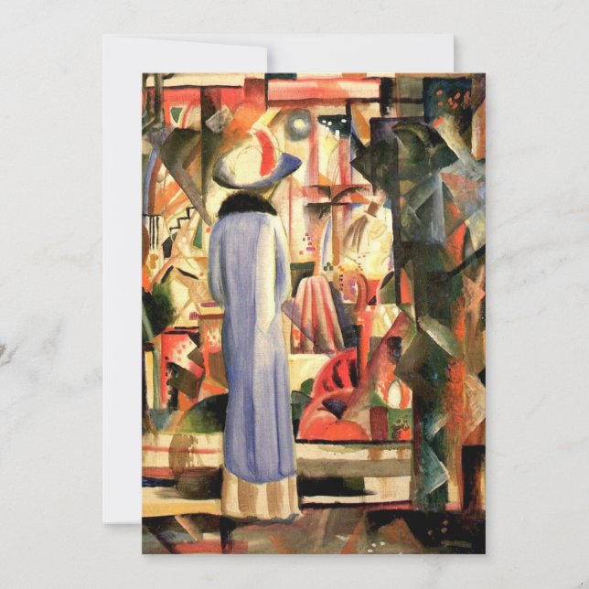 Cartão De Festividades Big Bright Showcase por August Macke (Frente)