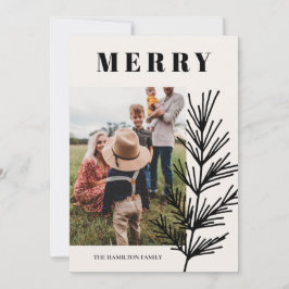 Cartão De Festividades Big Merry & Leaves