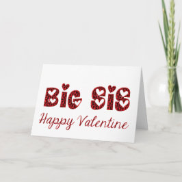 Cartão De Festividades Big Sis Eu Te Amo Um Namorados De Tipografia Cupid