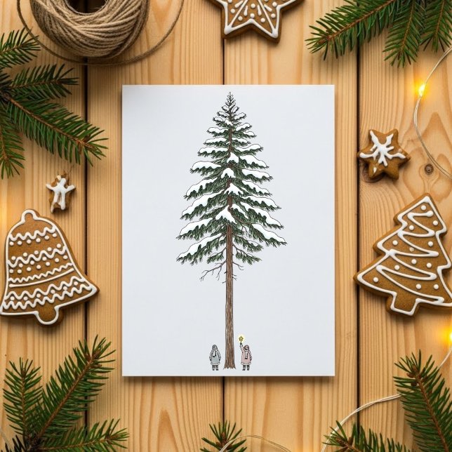 Cartão De Festividades Big Tree Star Christmas Card (Criador carregado)
