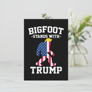 Cartão De Festividades Bigfoot Apoia Trump Eleições 2024