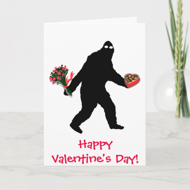 Cartão De Festividades Bigfoot Happy Valentine's Day! (Frente)