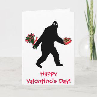 Cartão De Festividades Bigfoot Happy Valentine's Day!