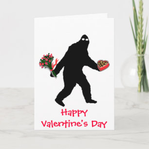 Cartão De Festividades Bigfoot Happy Valentine's Day