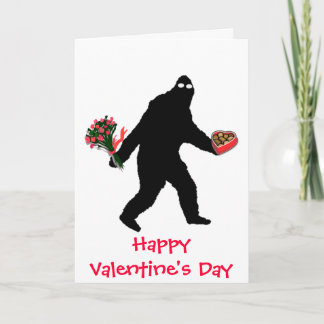 Cartão De Festividades Bigfoot Happy Valentine's Day