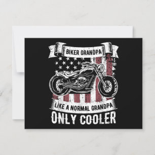 Cartão De Festividades Biker Grandpa Ride Motociclos R