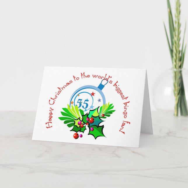 Cartão De Festividades Bingo fan's Christmas card (Frente)
