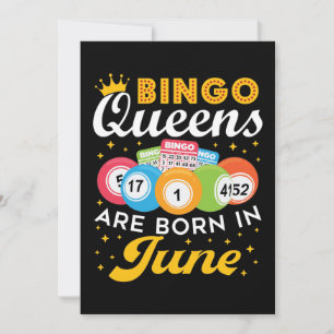 Cartão De Festividades Bingo Queens são Nasceres no aniversário de junho